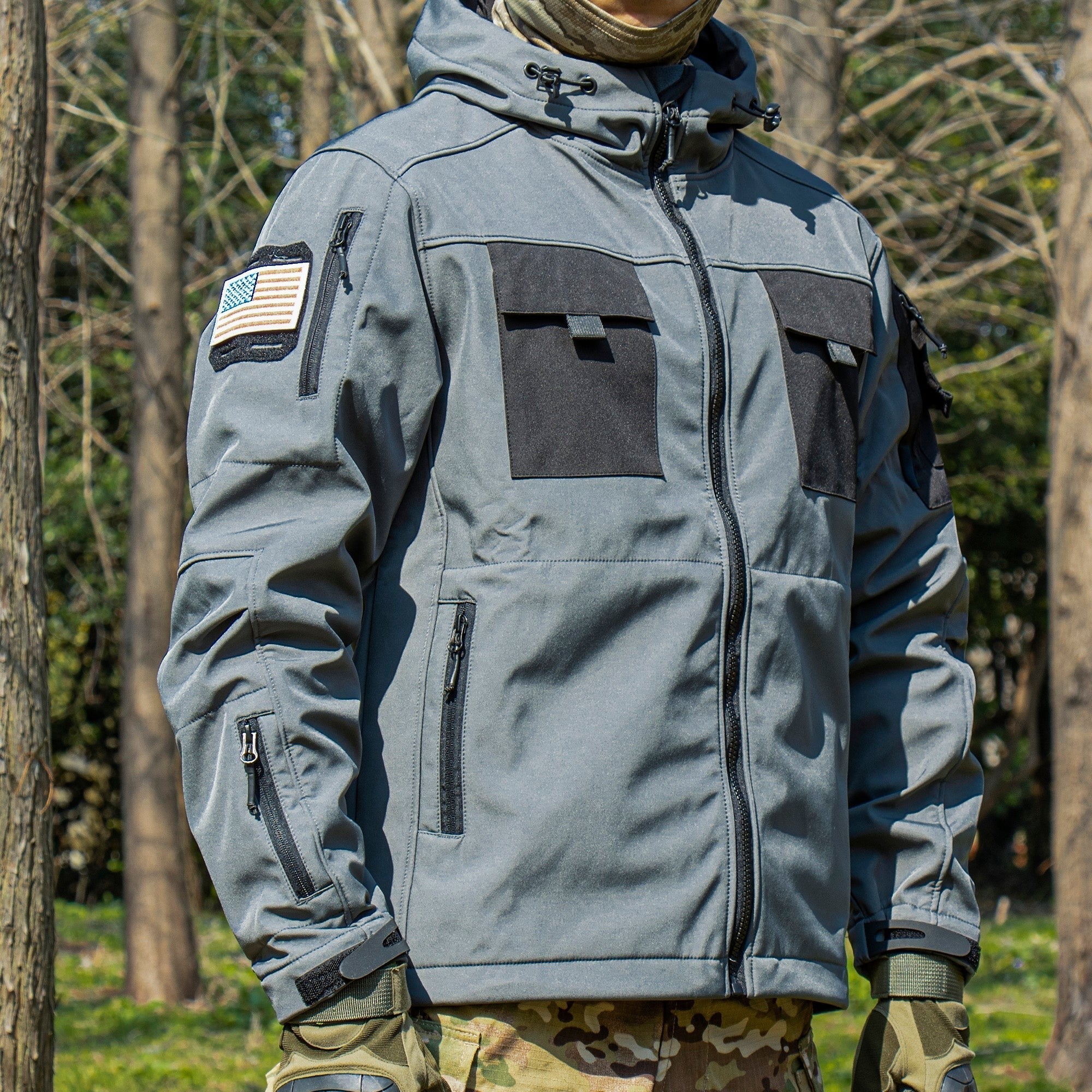 Tactical Jacket – Men's 5-in-1 Waterproof Softshell Winter Coat