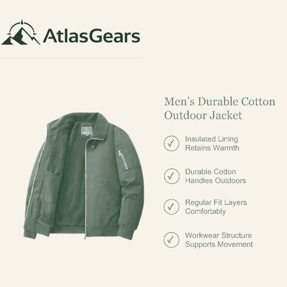 Men's Insulated Cotton Jacket – Warm Outdoor Cold-Weather Coat