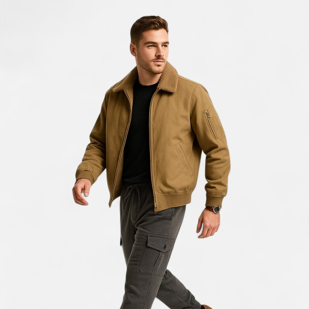 Men's Insulated Cotton Jacket – Warm Outdoor Cold-Weather Coat