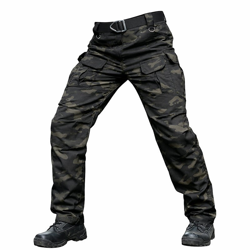 Waterproof Tactical Trousers – Men's Dark Camo Rip-Stop