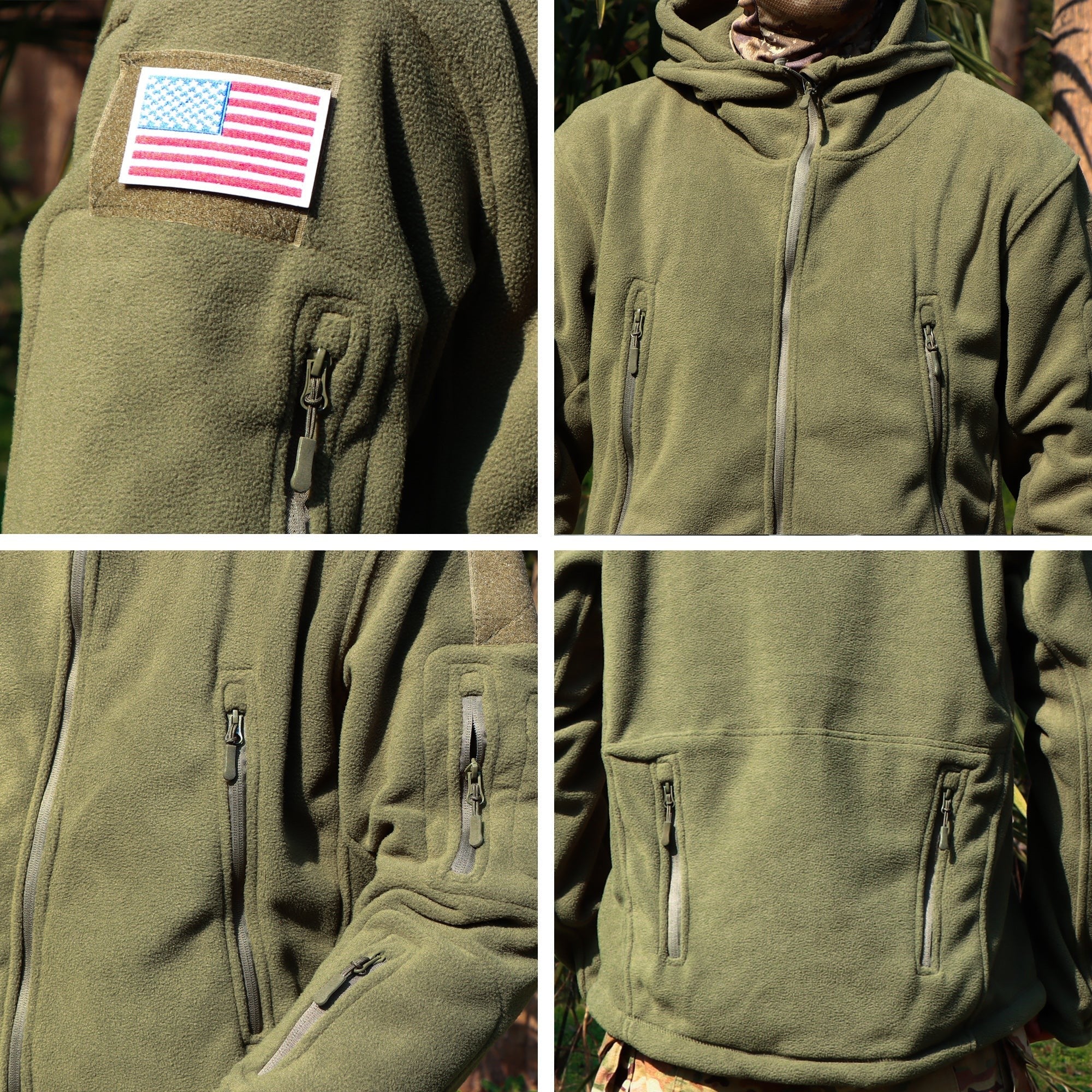 Fleece Tactical Jacket – Men's Warm Hooded Military Jacket