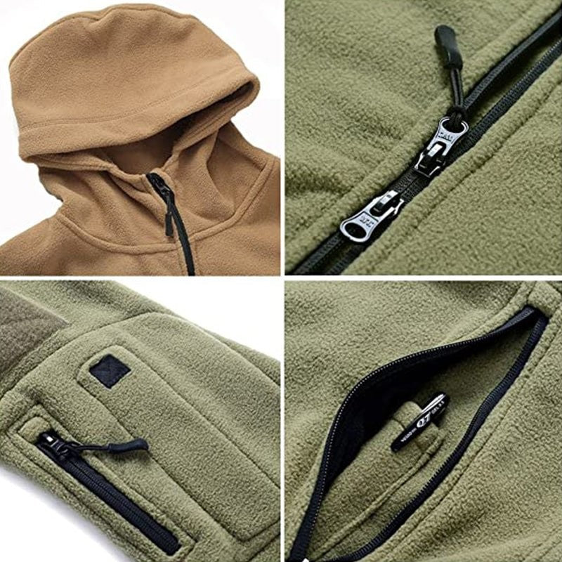 Fleece Tactical Jacket – Men's Warm Hooded Military Jacket