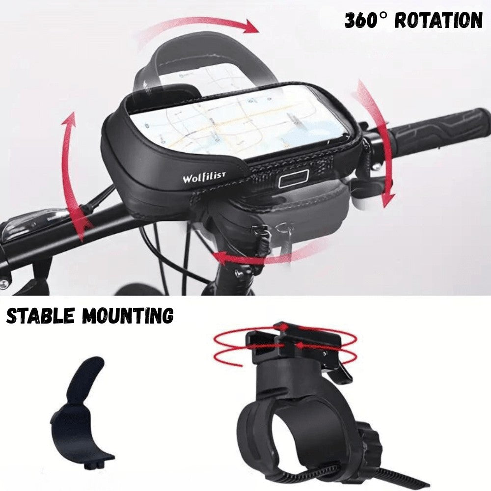 Bike Phone Mount – Water-Resistant 360 Rotatable Holder