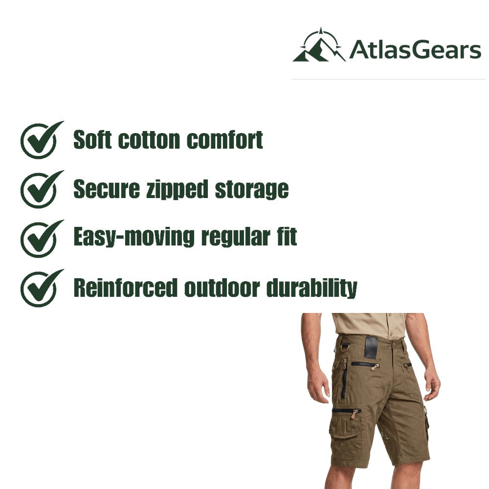 Cargo Shorts – Men's Breathable Cotton Hiking Shorts