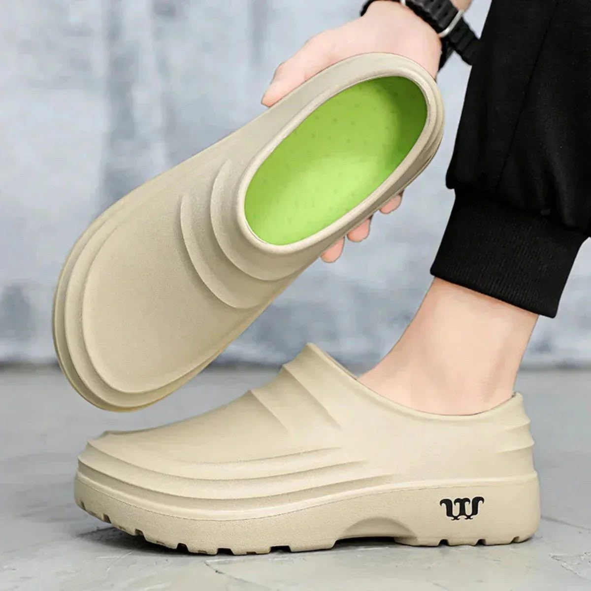 Clogs – Water-Resistant Cushioned Slip-On Garden Clogs – Beige
