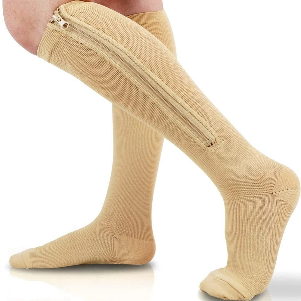 Compression Socks – Support Circulation Comfort for Travel & Work – Beige