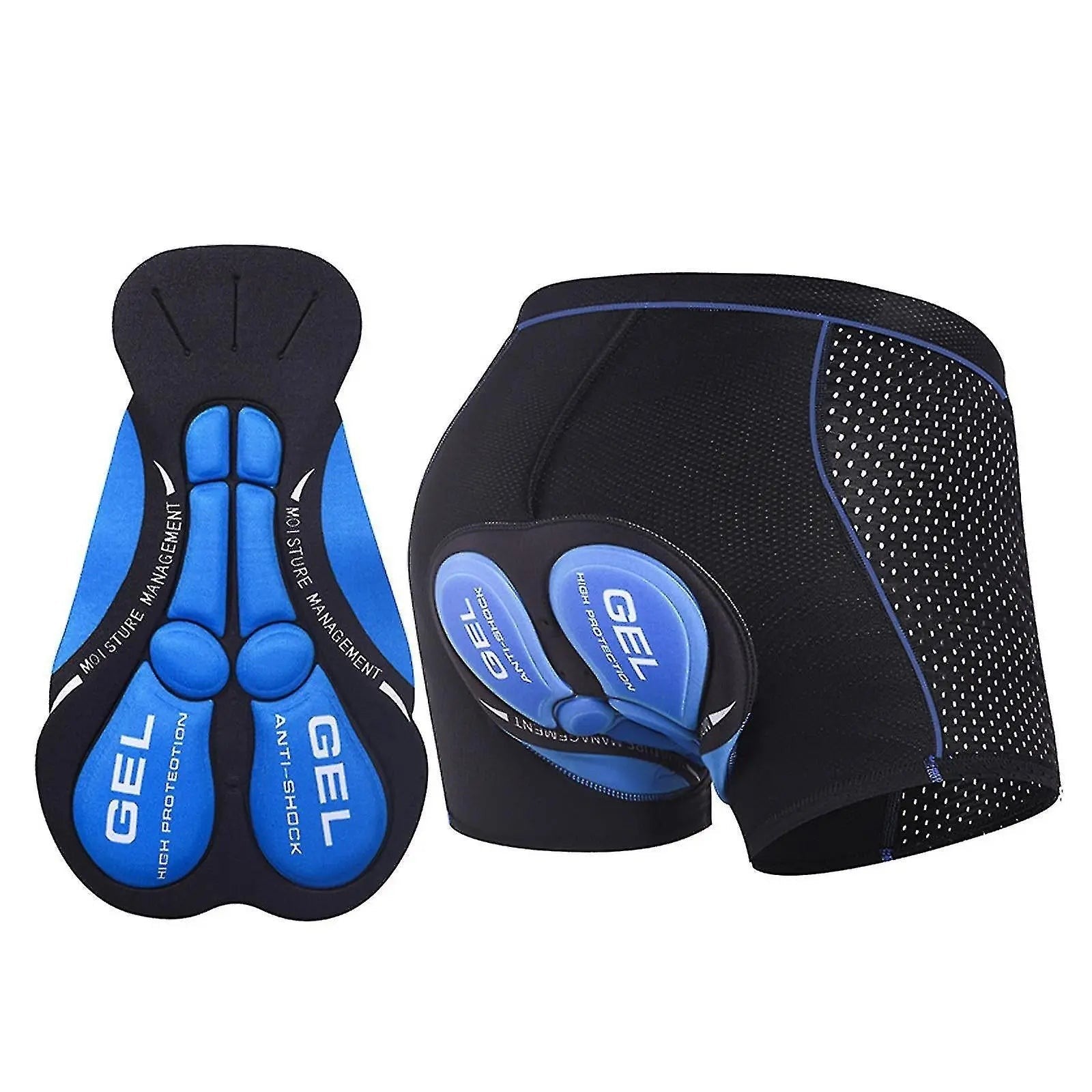 Cycling Undershorts – Gel-Padded Unisex Bike Base Shorts – Blue
