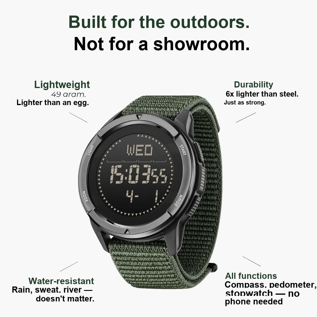 Digital Watch – Men's Carbon Fibre Outdoor Sports Watch