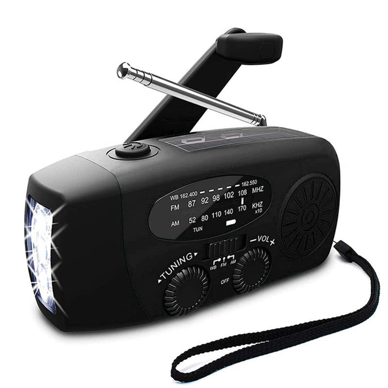 Emergency Radio – Compact Weather-Resistant Portable Radio – Black