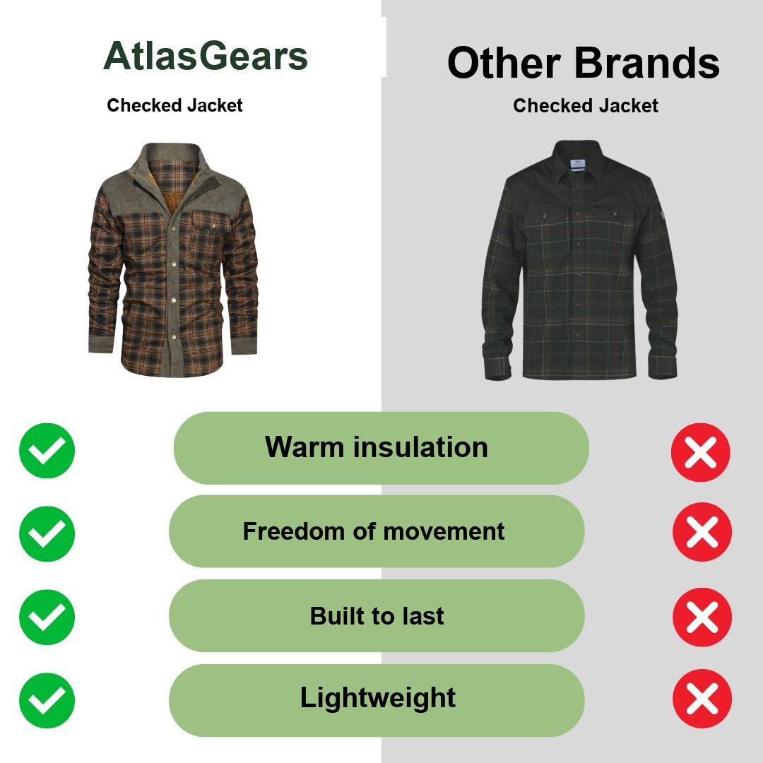 Flannel Jacket – Men's Insulated Checked Overshirt