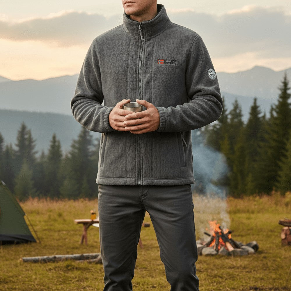 Fleece Jacket – Lightweight Breathable Thermal Fleece – Grey