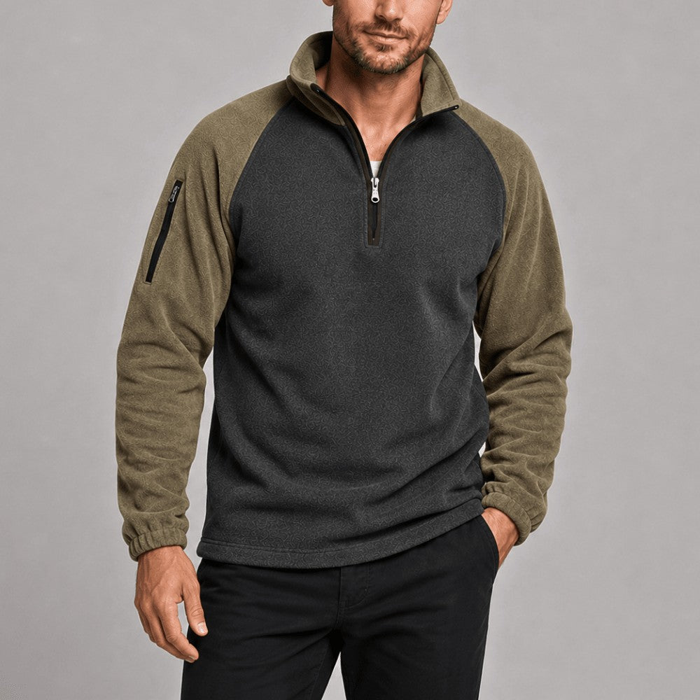 Fleece Pullover – Men's Lightweight Breathable Outdoor Fleece – Khaki