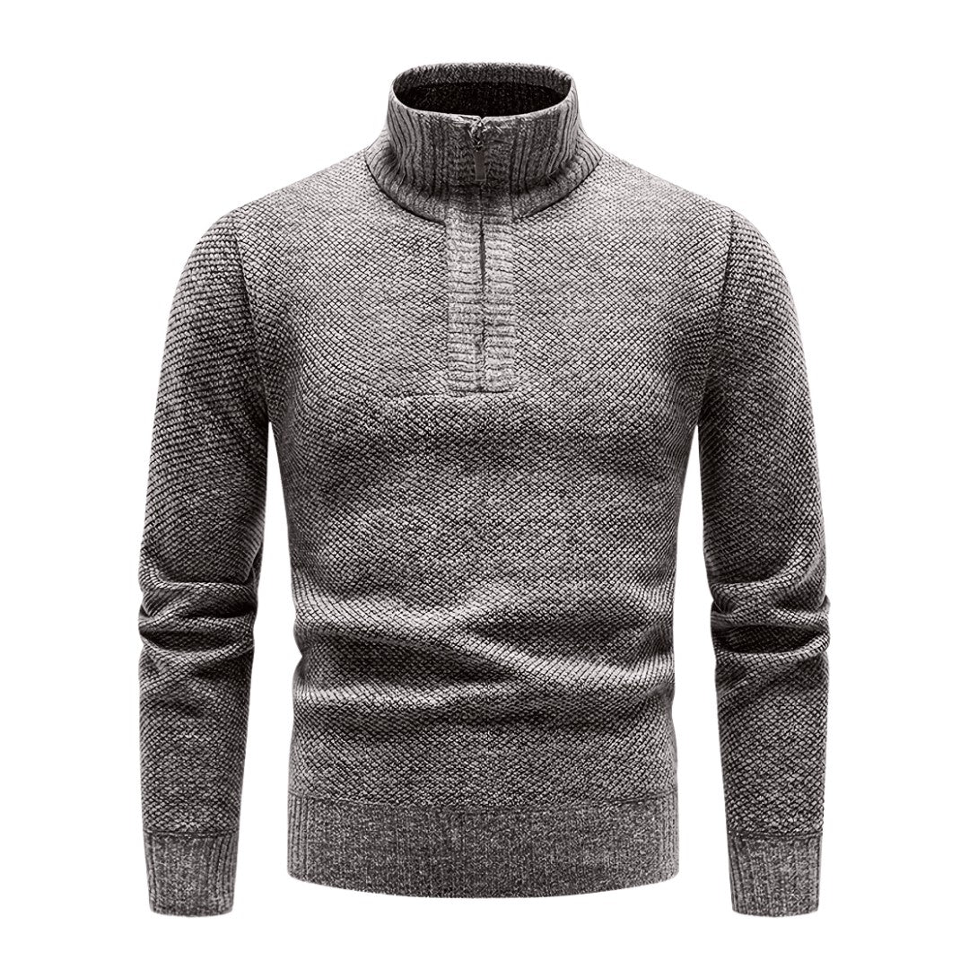 Fleece Pullover – Men's Warm Breathable Half-Zip Fleece – Light Grey