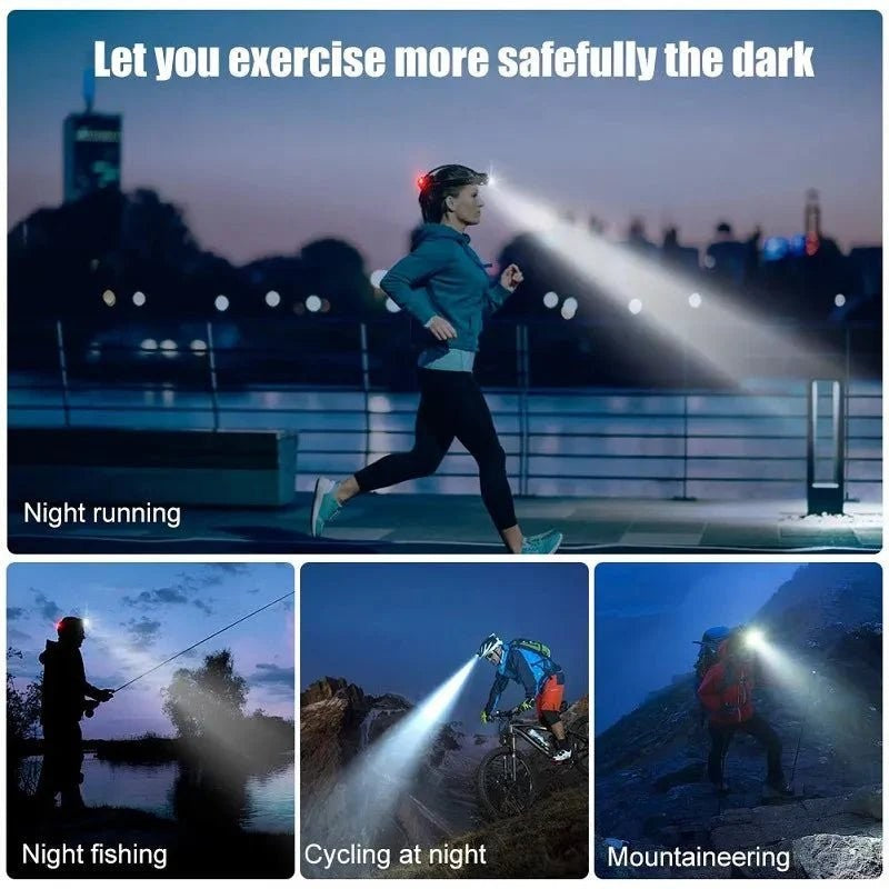 Head Torch – Rechargeable Water-Resistant LED Headlamp