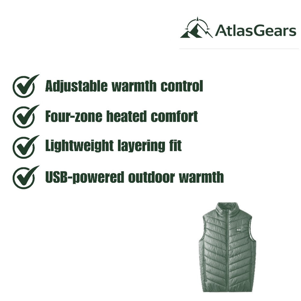 Heated Gilet – Lightweight Water-Resistant Rechargeable Vest