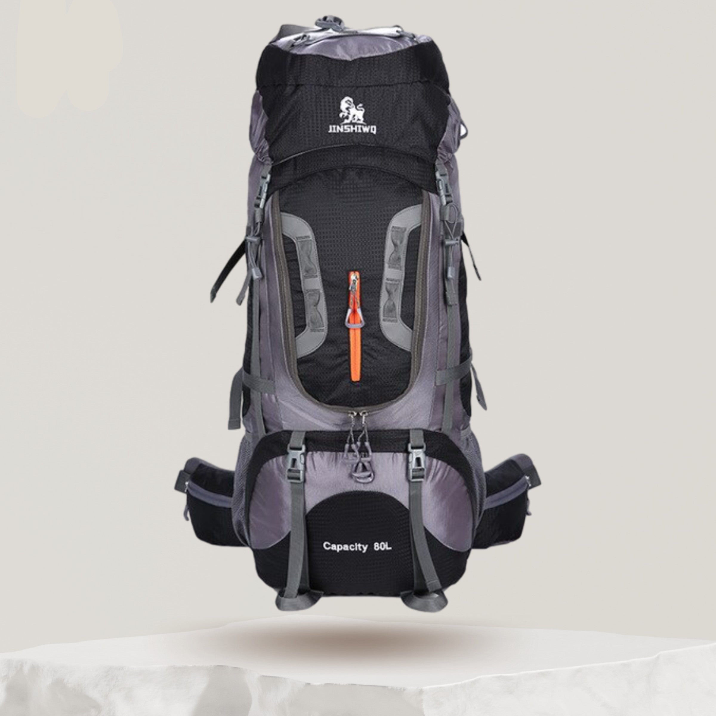 Hiking Backpack 80L – Waterproof Large Trekking Rucksack – Black