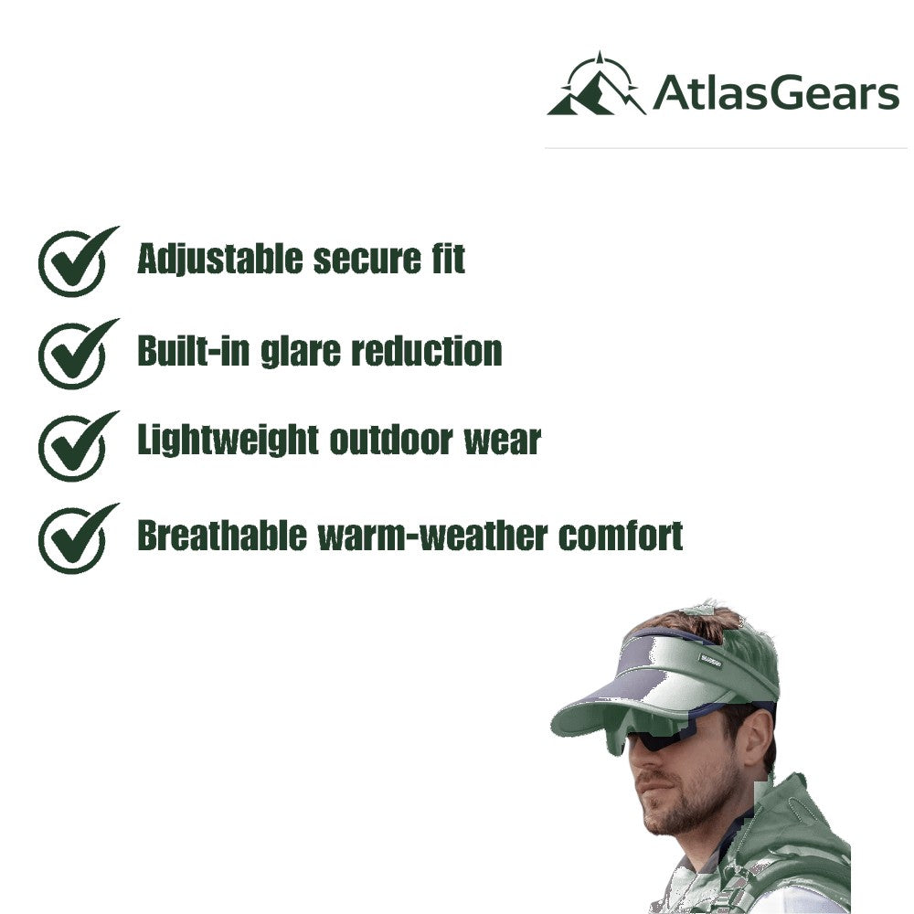 Hiking Cap – Breathable Visor with Built-In Sunglasses