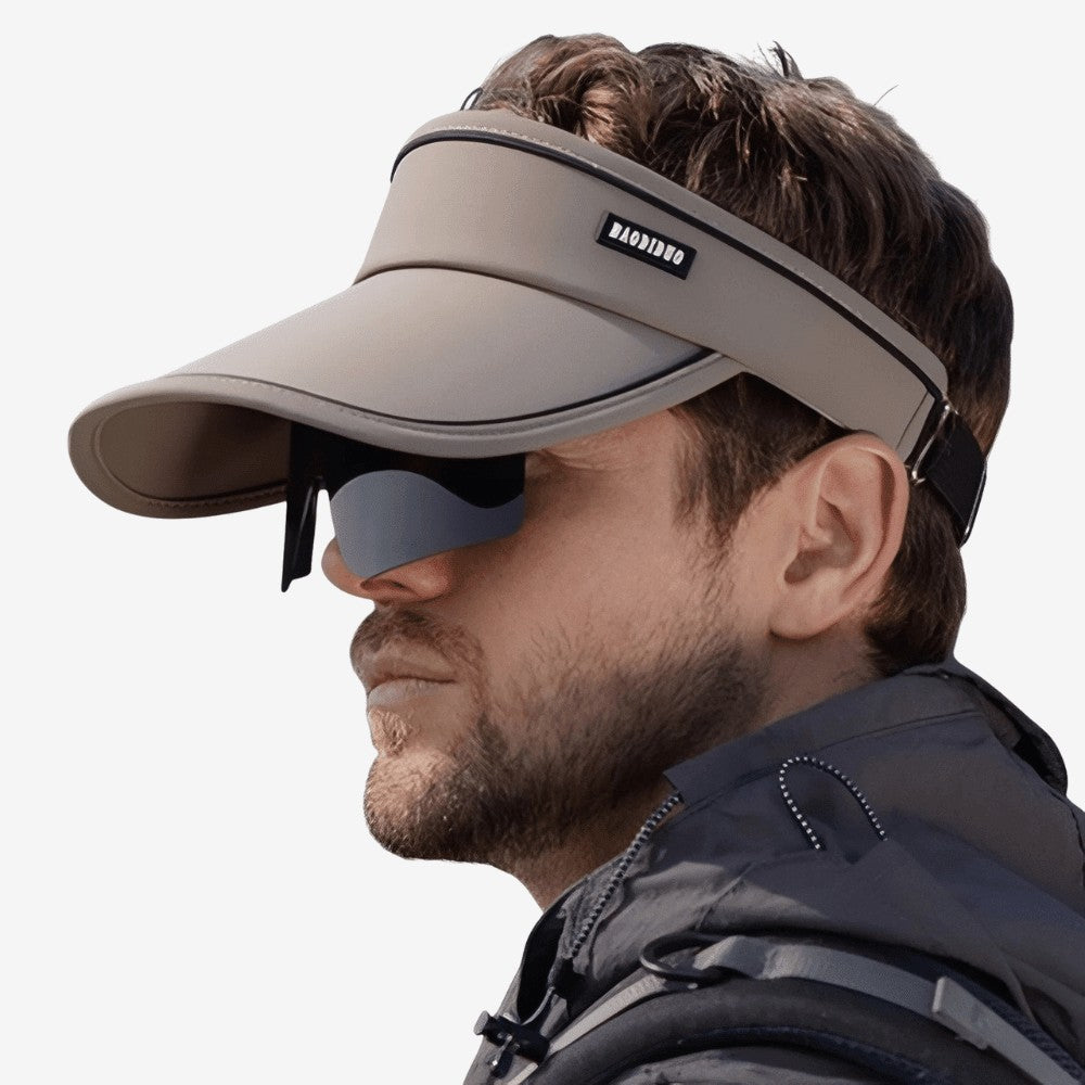 Hiking Cap – Breathable Visor with Built-In Sunglasses