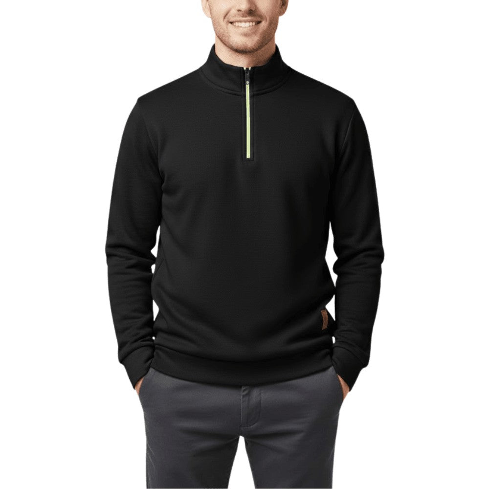 Hiking Fleece – Insulated Half-Zip Outdoor Layer – Black