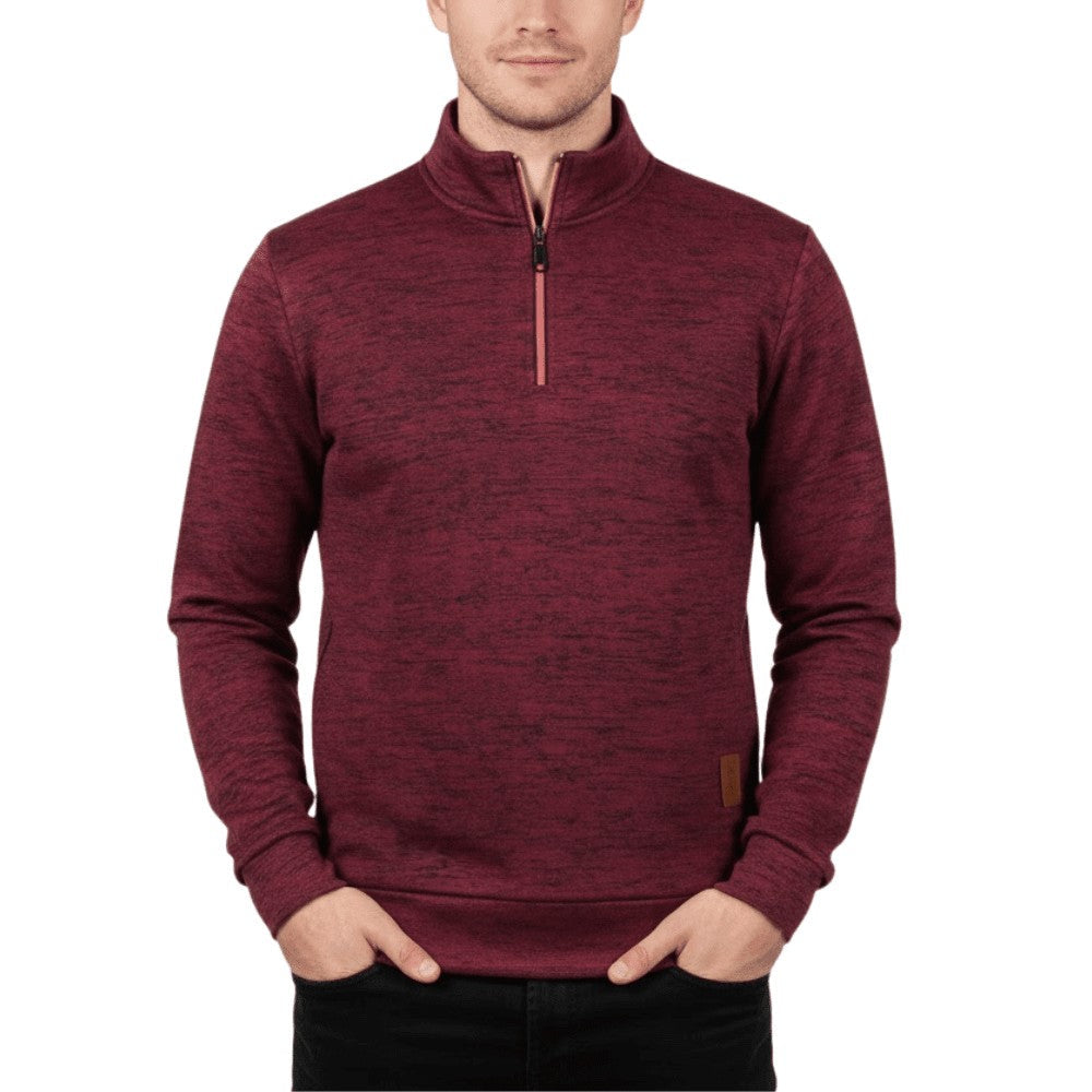Hiking Fleece – Insulated Half-Zip Outdoor Layer – Burgundy