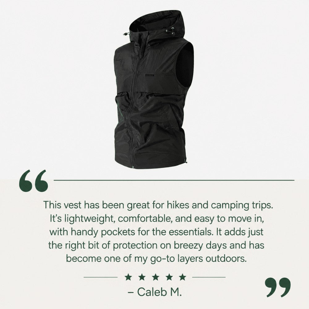 Hiking Gilet – Lightweight Hooded Sleeveless Vest
