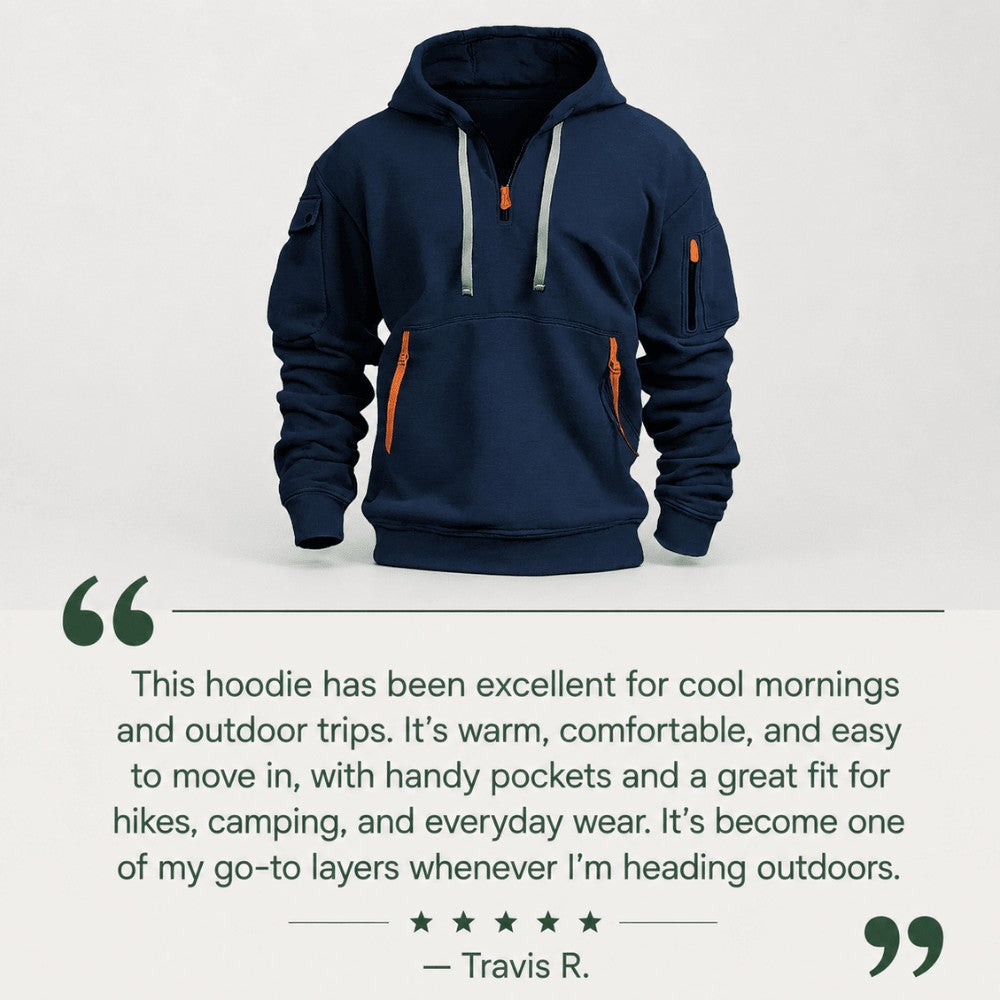 Hiking Hoodie – Lightweight Breathable Half-Zip Hoodie