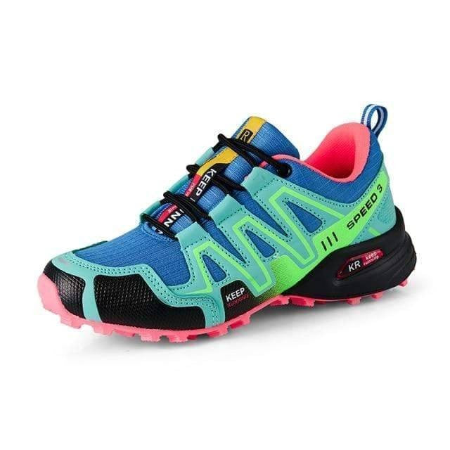 Hiking Shoes – Durable Breathable Canvas with Trail Grip Sole – Green