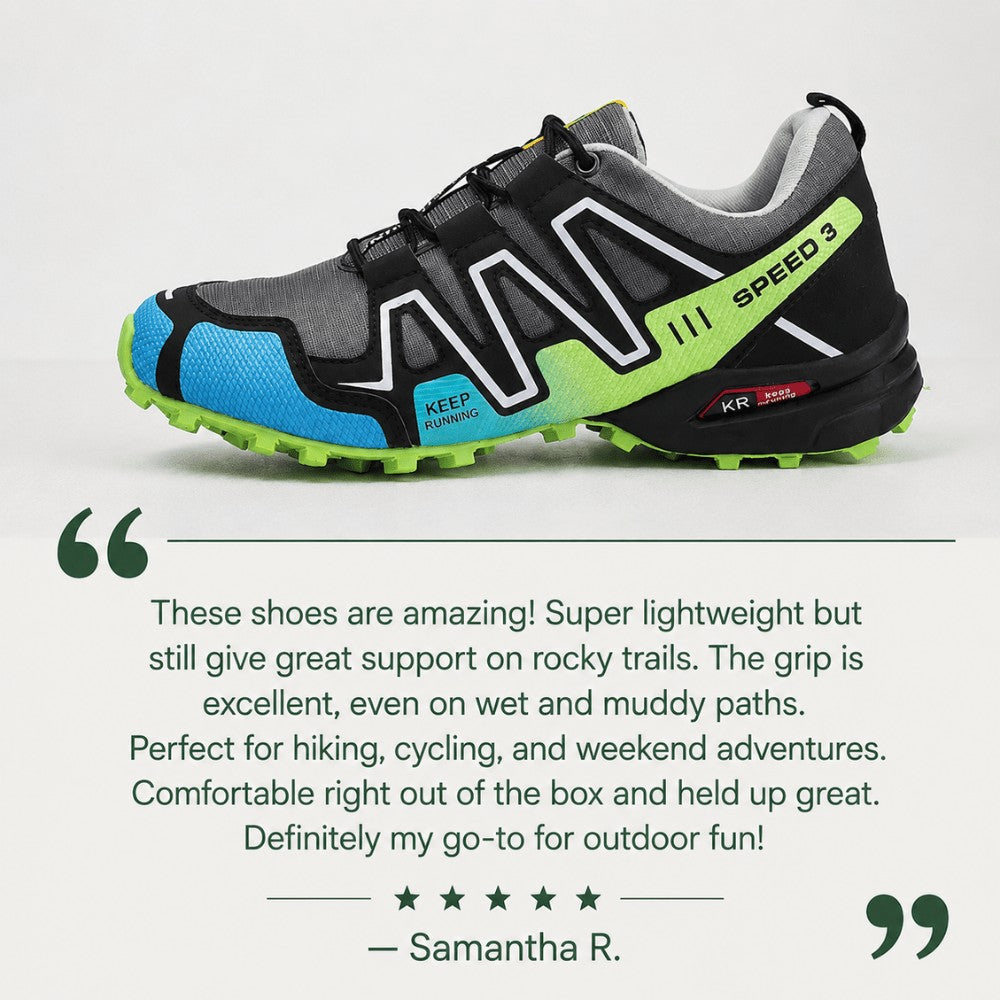 Hiking Shoes – Durable Breathable Canvas with Trail Grip Sole