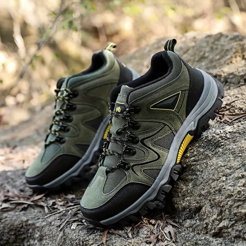 Hiking Shoes – Men's Durable Water-Resistant Trail Shoes – Olive Green