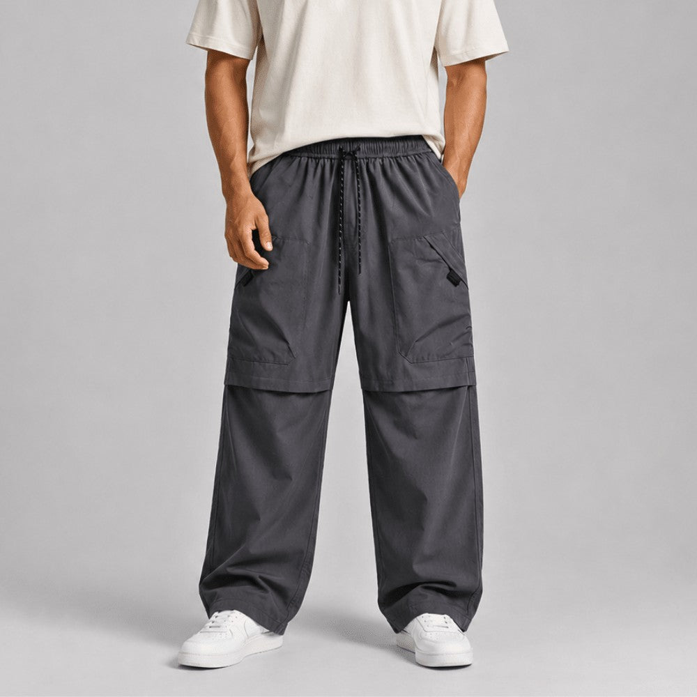 Hiking Trousers – Men's Windproof Water-Resistant Walking Trousers – Grey