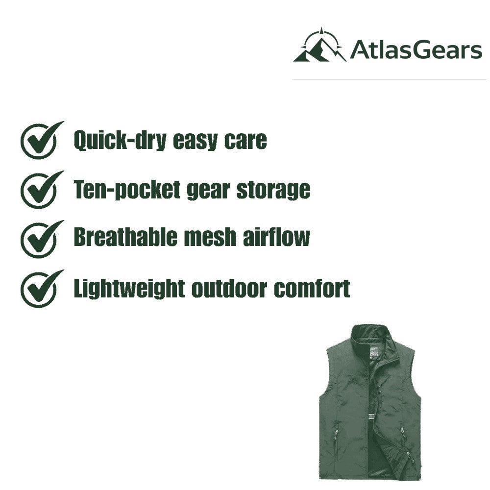 Hiking Vest – Lightweight Breathable Utility Gilet
