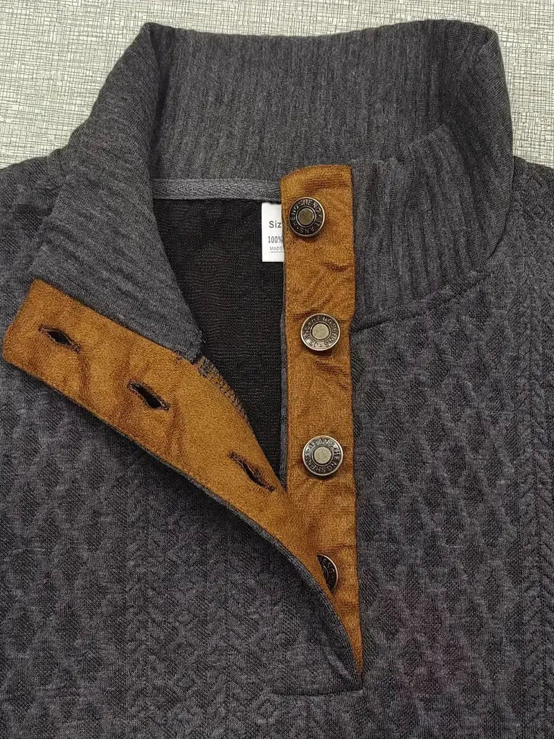 Knitted Jumper – Men's Outdoor Jumper with Patches