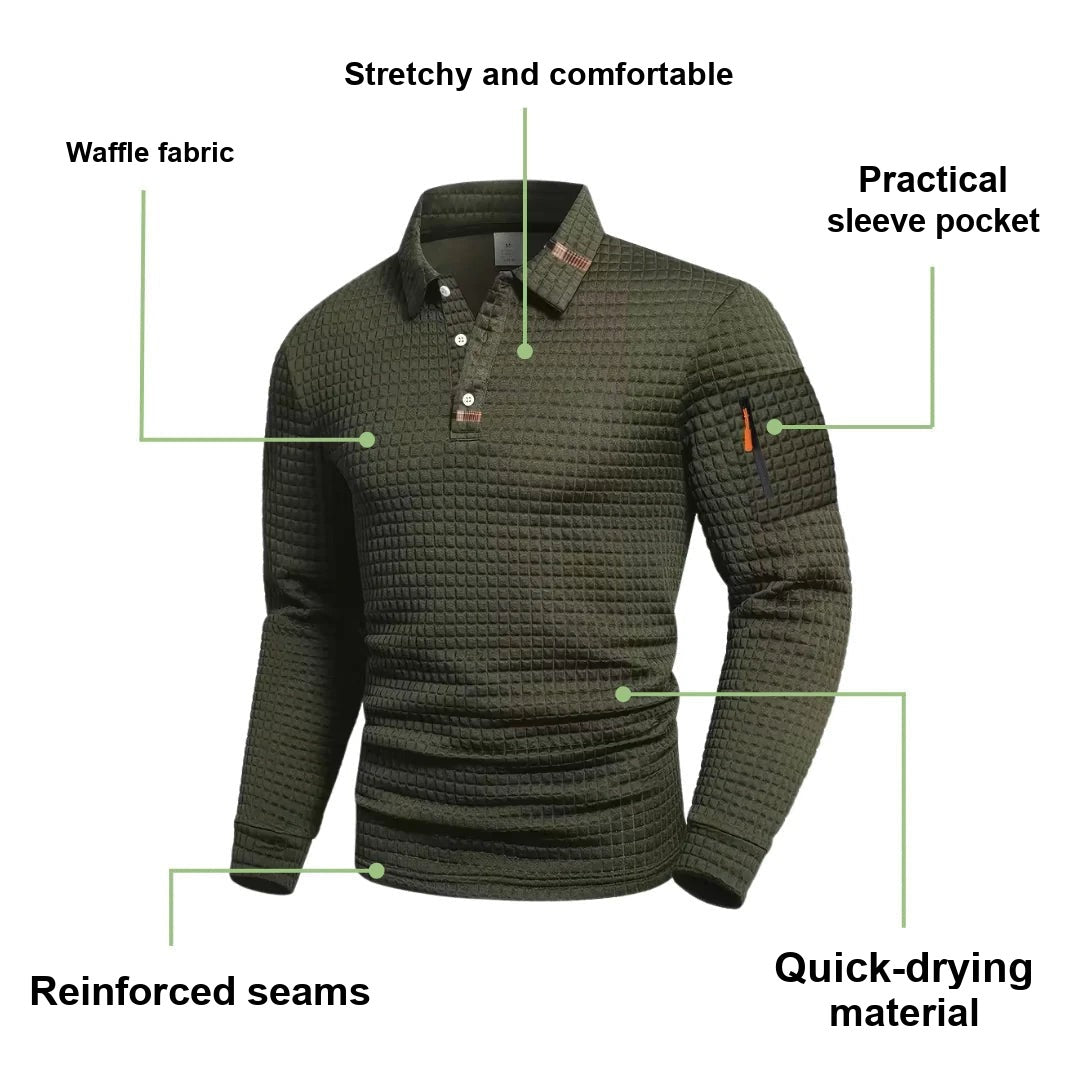 Men's Tactical Polo – Long-Sleeve Quick-Dry Outdoor Top