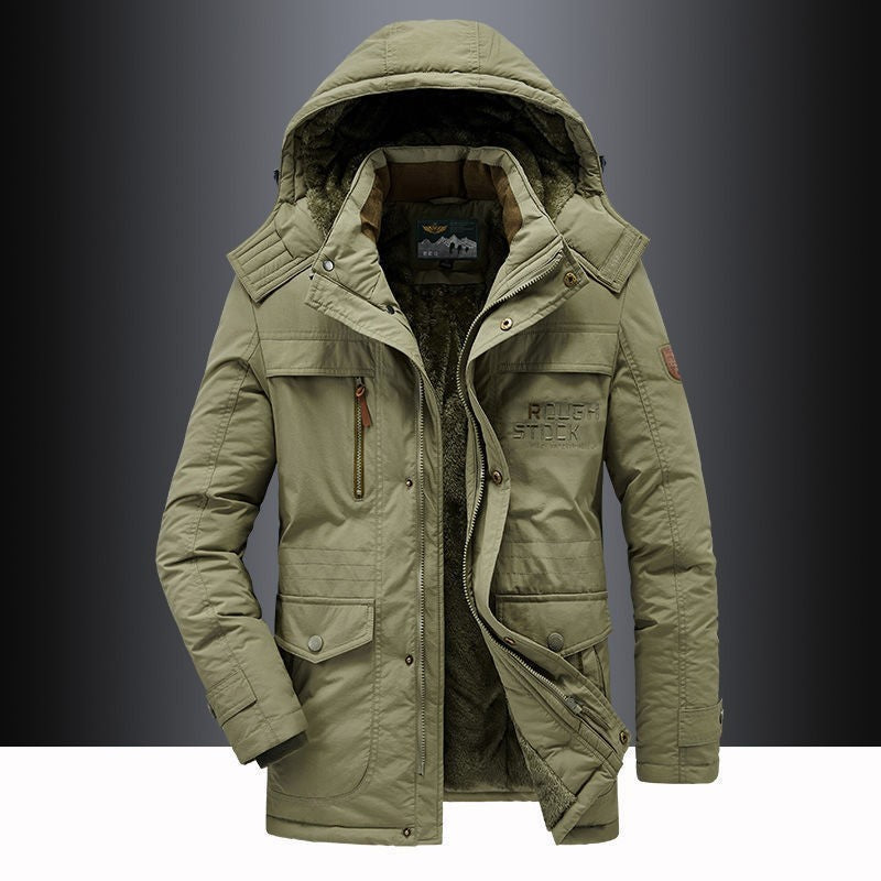 Men's Winter Parka – Insulated Water-Resistant Hooded Winter Coat – Green
