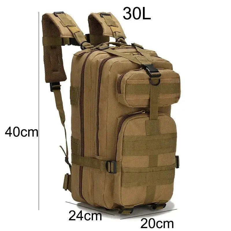 Military Backpack 30L – Waterproof 600D Ventilated Rucksack