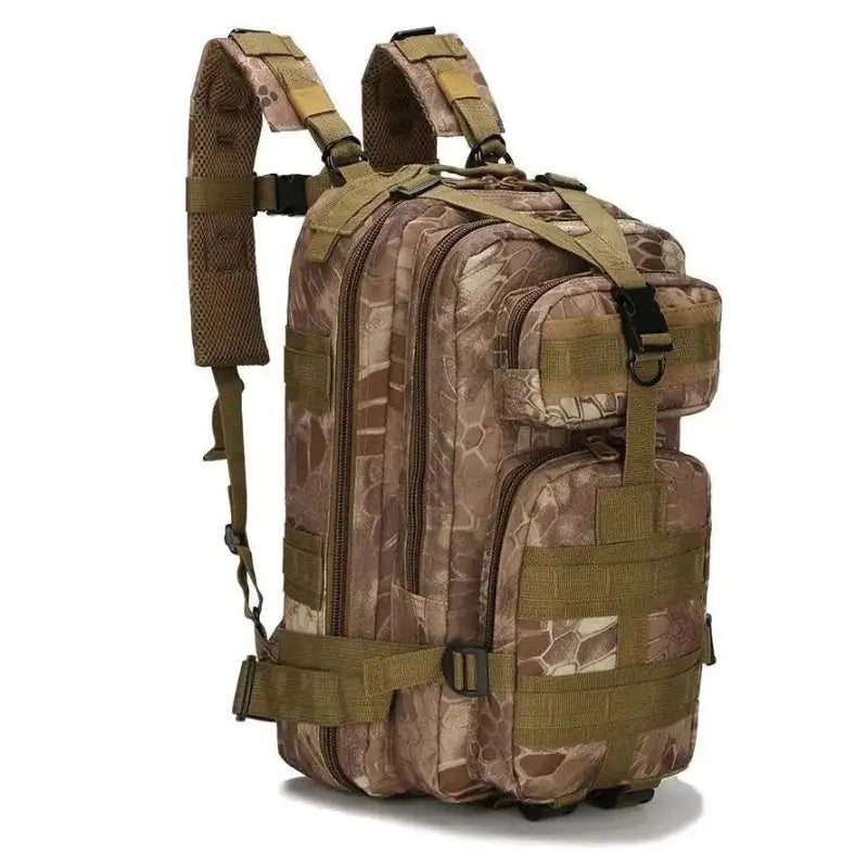 Military Backpack 30L – Waterproof 600D Ventilated Rucksack – Green Camo