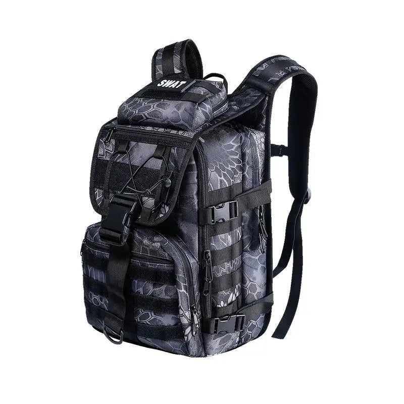 Military Backpack – Rugged 900D Tactical Rucksack – Grey Camo