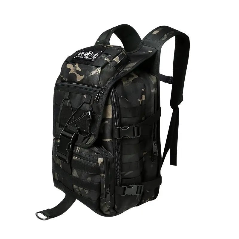 Military Backpack – Rugged 900D Tactical Rucksack – Black and Green Camo