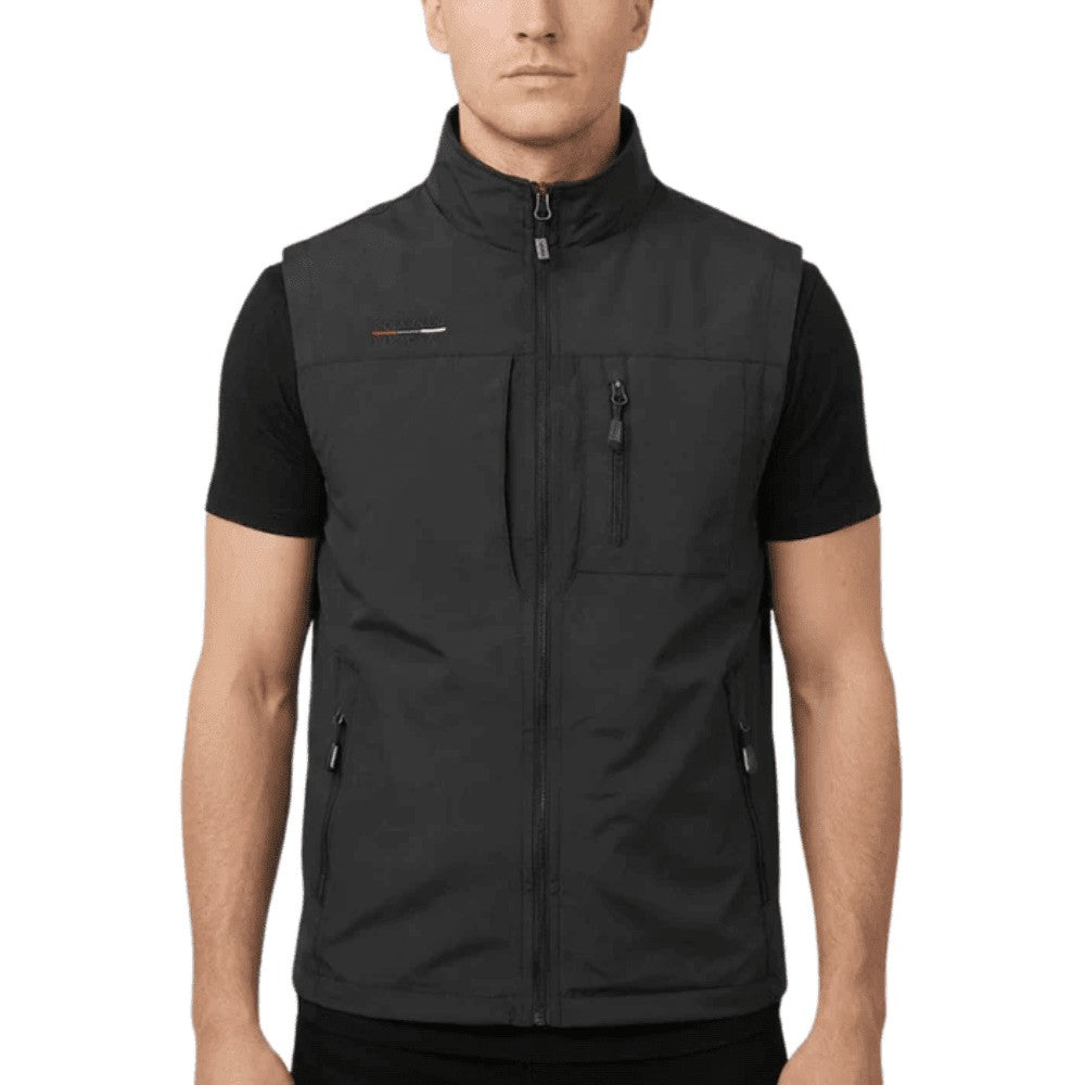 Outdoor Gilet – Men's Lightweight Multi-Pocket Vest – Black