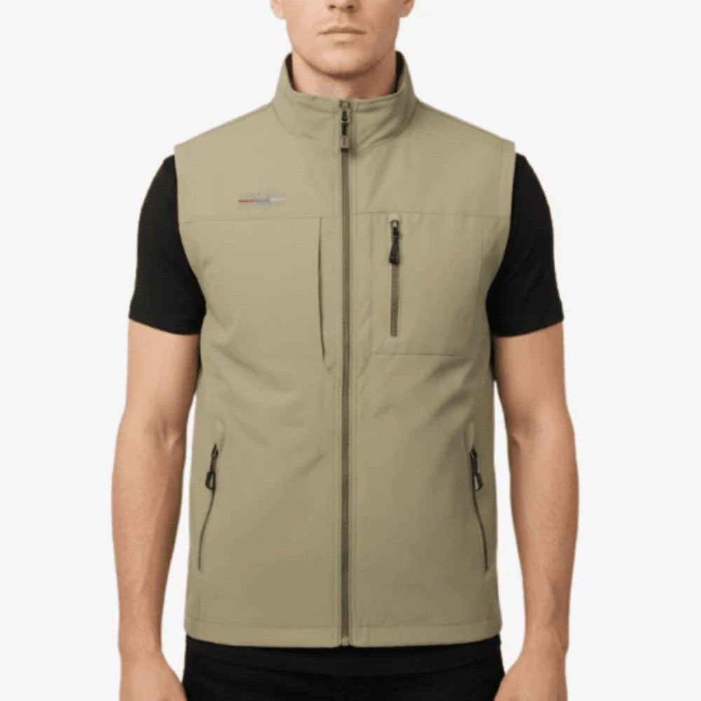 Outdoor Gilet – Men's Lightweight Multi-Pocket Vest – Khaki