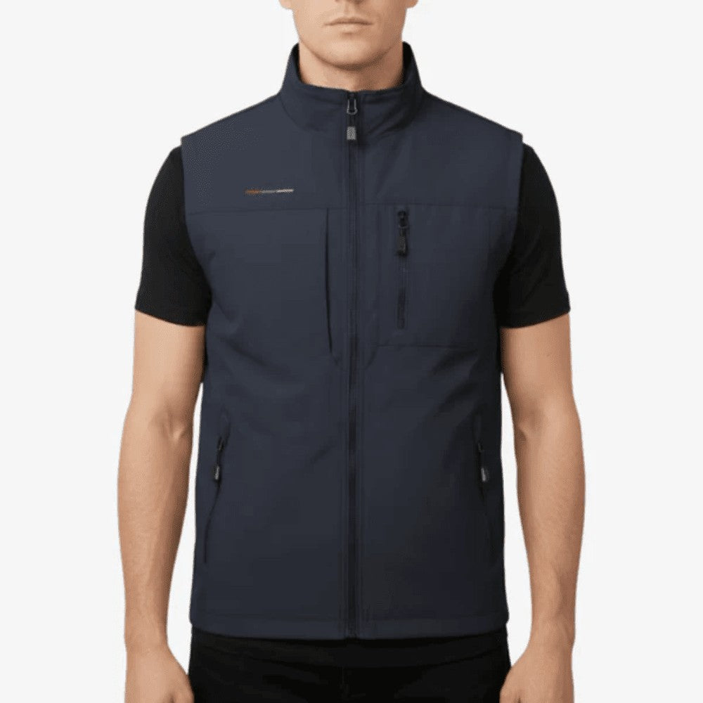 Outdoor Gilet – Men's Lightweight Multi-Pocket Vest – Navy Blue
