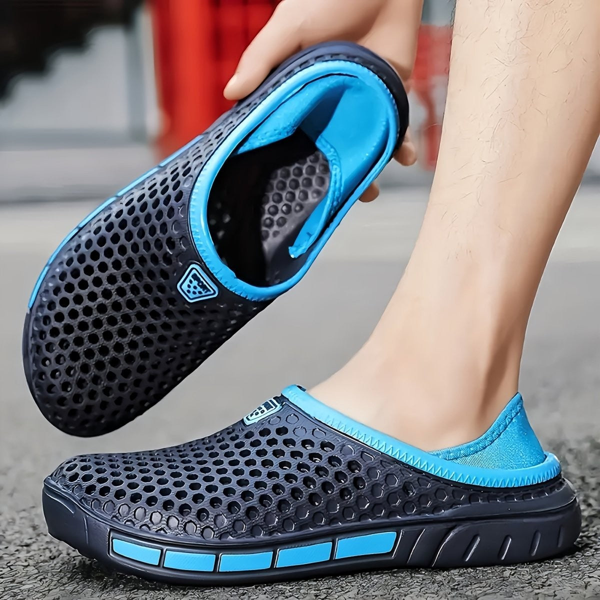 Outdoor Sandals – Lightweight Breathable Slip-On EVA Sandals – Blue
