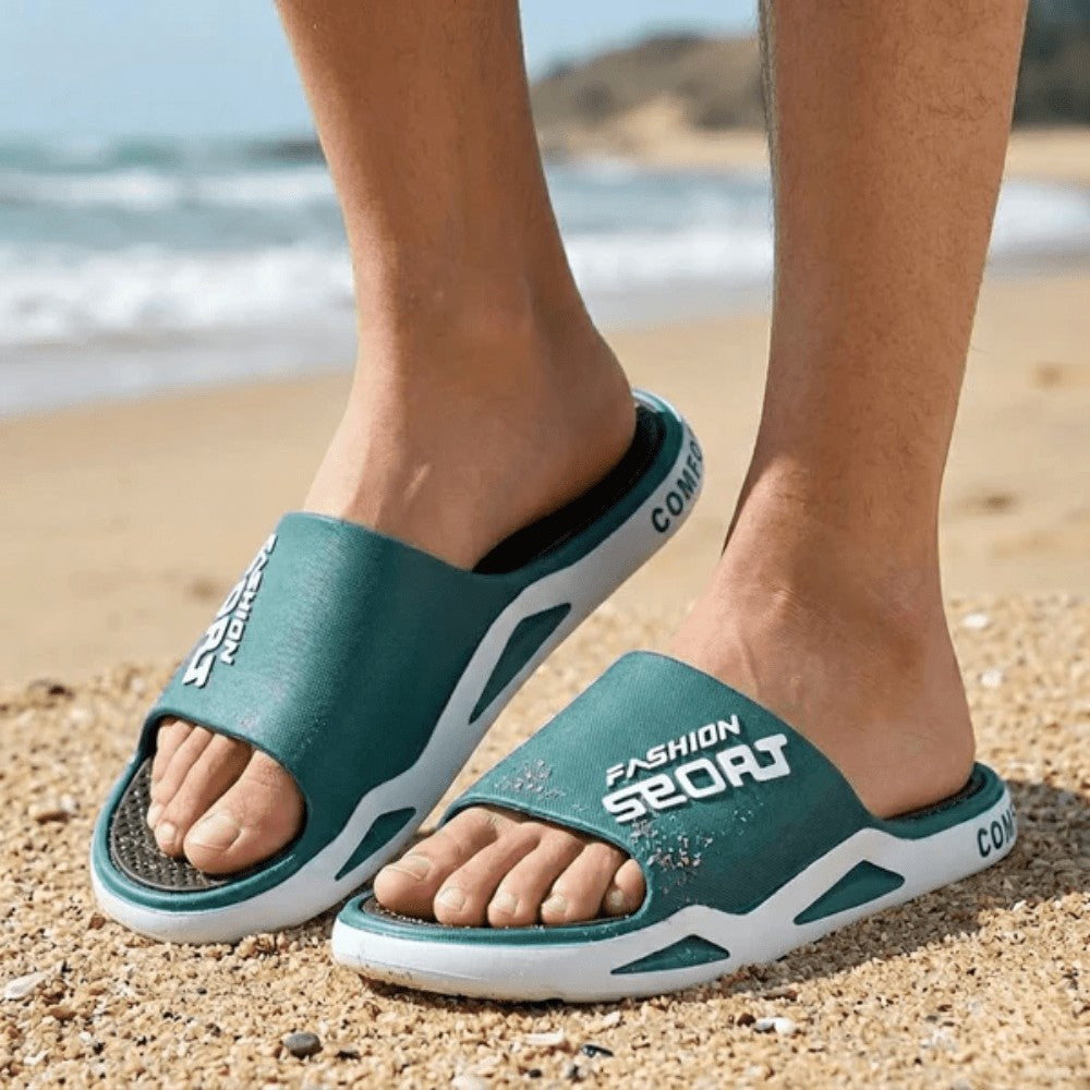 Outdoor Sandals – Men's Slip-Resistant Cushioned EVA Sandals – Green