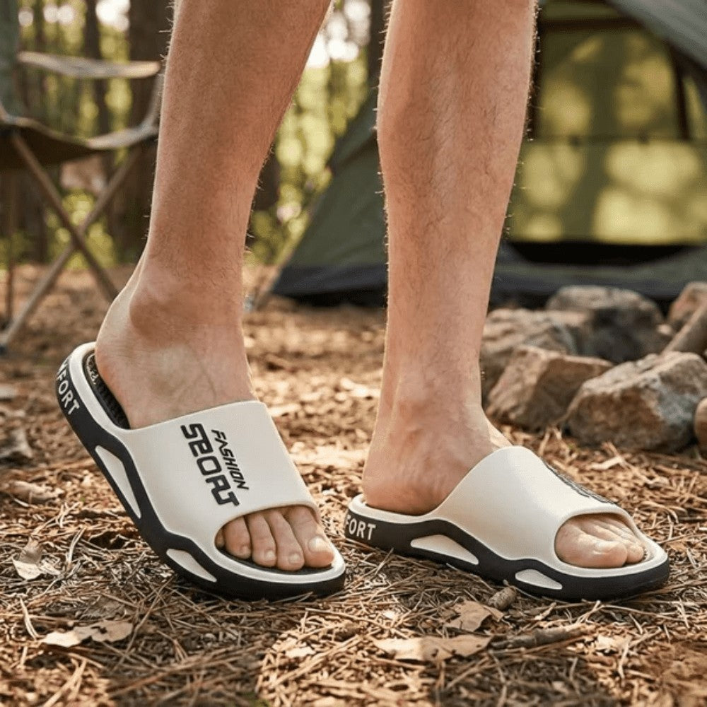 Outdoor Sandals – Men's Slip-Resistant Cushioned EVA Sandals – White