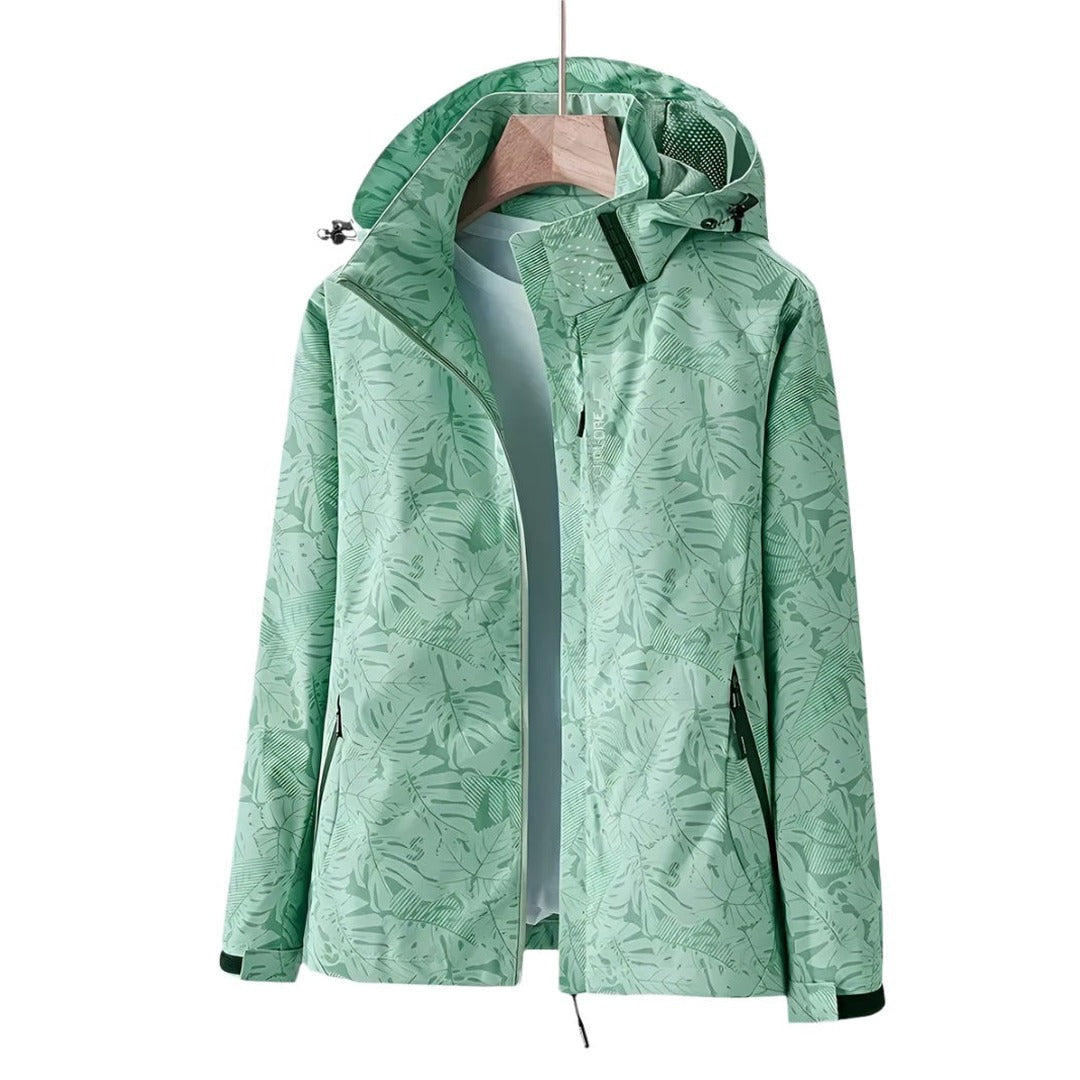 Rain Jacket – Women's Wind & Waterproof Outdoor Shell – Green