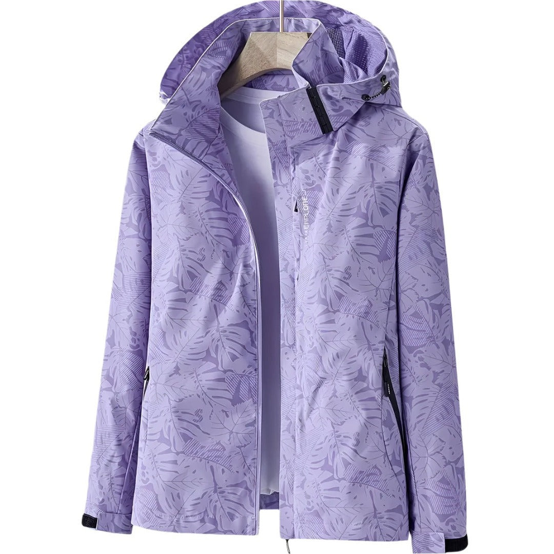 Rain Jacket – Women's Wind & Waterproof Outdoor Shell – Purple
