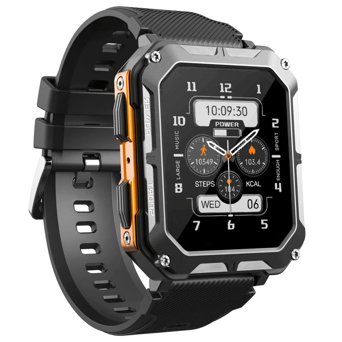 Rugged Smartwatch – Heart-Rate Outdoor Fitness Watch