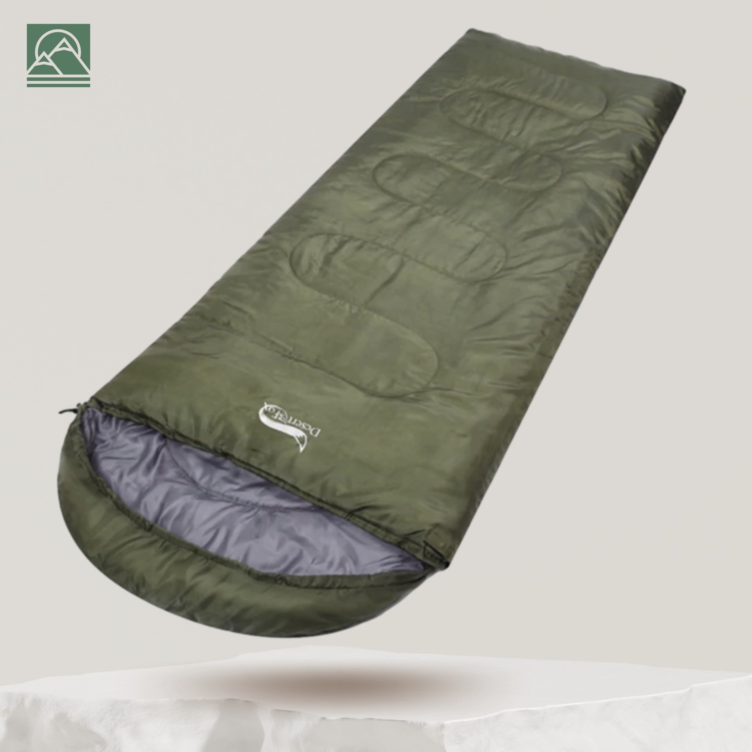 Sleeping Bag – Ultralight 3-Season Down Camping Bag – Khaki