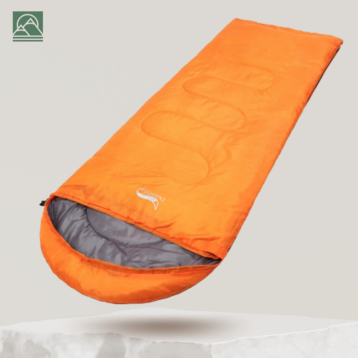 Sleeping Bag – Ultralight 3-Season Down Camping Bag – Orange