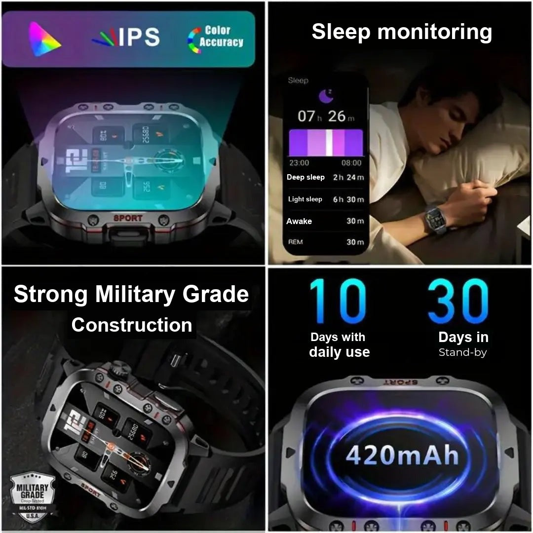 Sport Smartwatch – IP68 Waterproof Fitness Watch